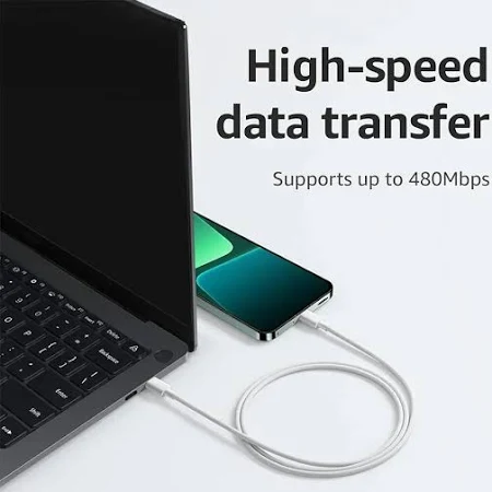 MI XIAOMI 6A BRAIDED USB-C TO UCSB-C CABLE 2M WHITE K36350 thumbnail 16
