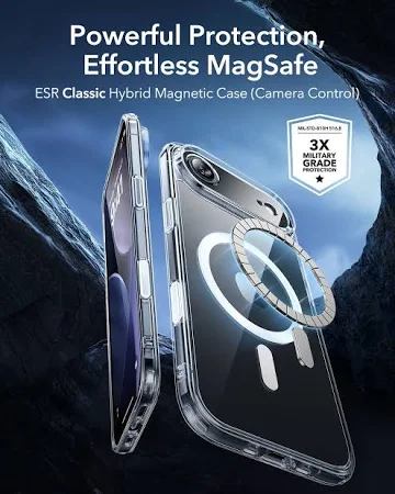 ESR CLASSIC HYBRID MAGNETIC CASE CAM CONTROL COMPATIBLE WITH IPHONE 17 AIR CLEAR thumbnail 10