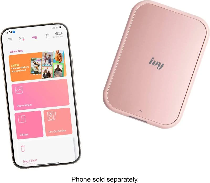 CANON Ivy 2 PORTABLE PHOTO PRINTER ROSE GOLD EZ2-6061 thumbnail 14