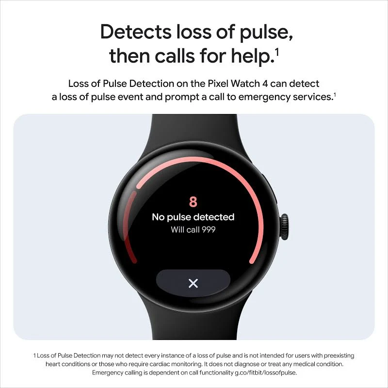 GOOGLE PIXEL WATCH 4 45MM WIFI WITH PORCELAIN ACTIVE BAND POLISHED SILVER ALUMINUM CASE thumbnail 13