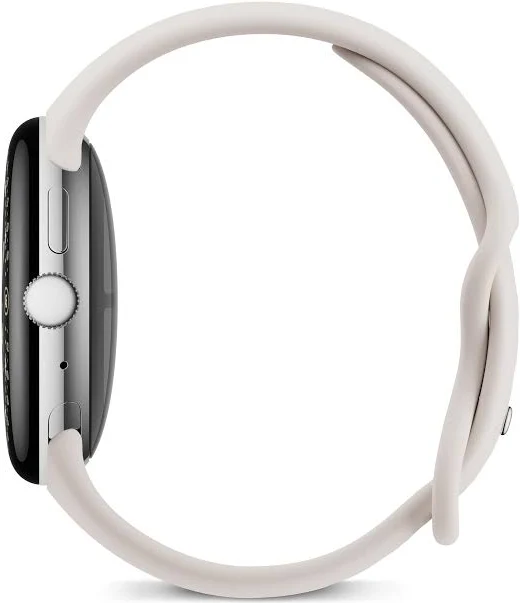 GOOGLE PIXEL WATCH 4 45MM WIFI WITH PORCELAIN ACTIVE BAND POLISHED SILVER ALUMINUM CASE thumbnail 8