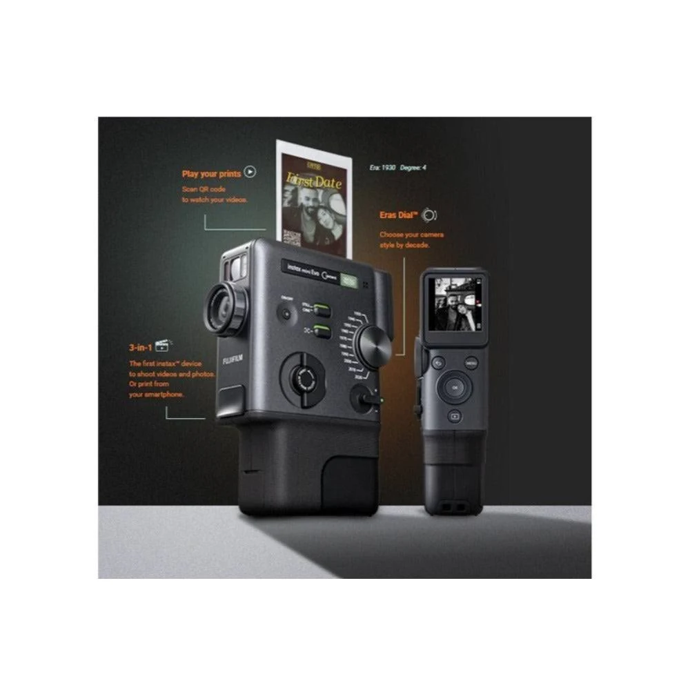 FUJIFILM INSTAX MINI EVO CINEMA HYBRID INSTANT CAMERA BLACK thumbnail 10