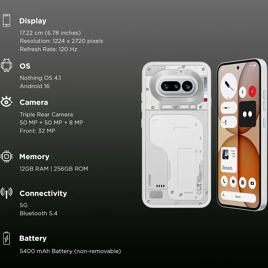 NOTHING PHONE 4A 12GB-256GB WHITE thumbnail 10
