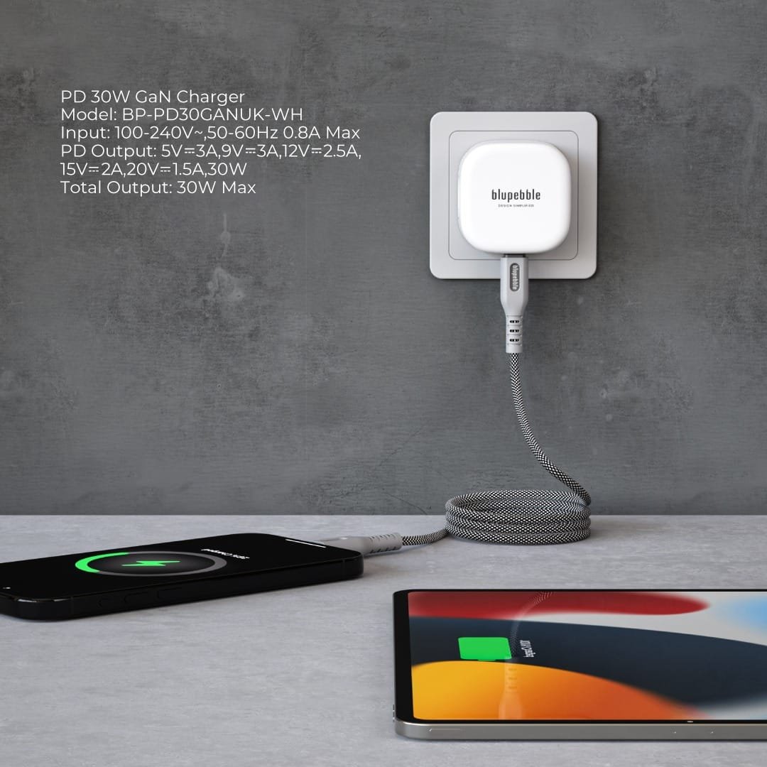 BluPebble Single Port PD GaN Fast Charging Charger 30W thumbnail 11