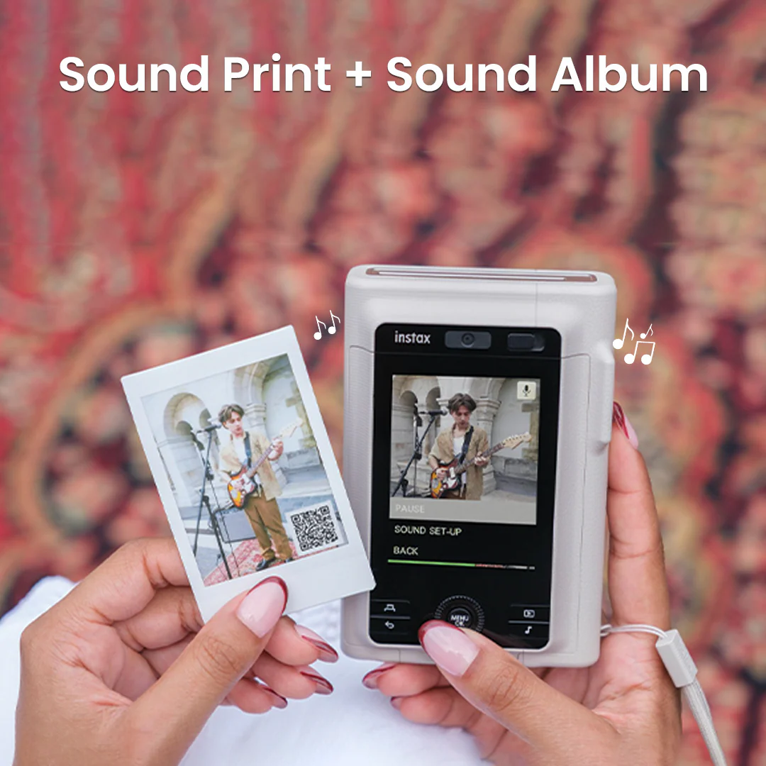 FUJIFILM INSTAX MINI LIPLAY PLUS HYBRID INSTANT CAMERA SAND BEIGE thumbnail 8