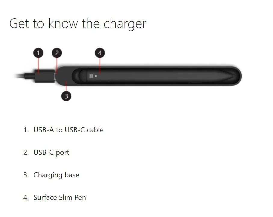 MICROSOFT SURFACE SLIM PEN CHARGER BLACK 8X3-00005 thumbnail 7