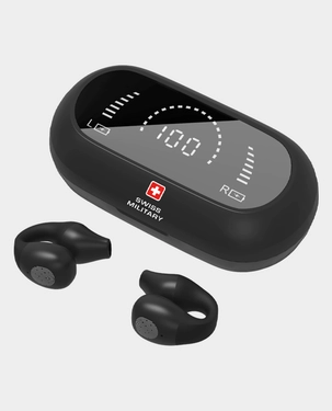 SWISS MILITARY DELTA 4  AIR CONDUCTION WIRELESS EARBUDS BLACK SM-TWS-DELTA4-BLK thumbnail 6
