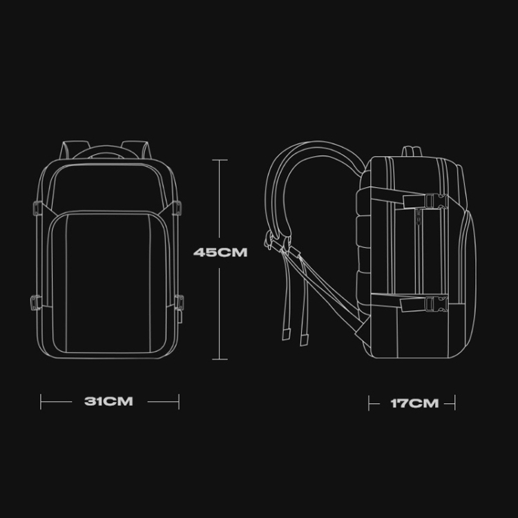 BANGE BACKPACK BLACK BG-7690 thumbnail 19