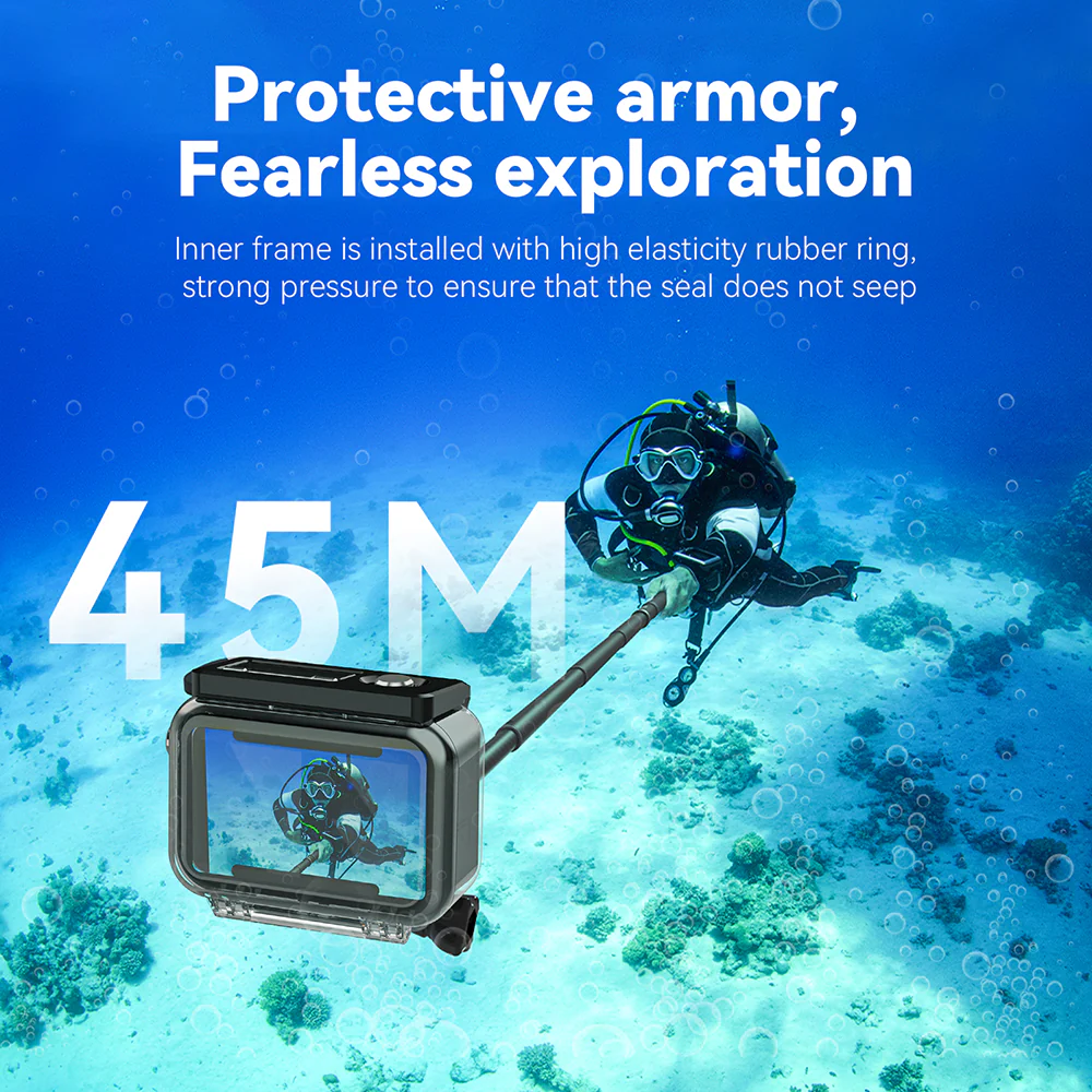 TELESIN ACTION 5 PRO WATERPROOF CASE OA-WTP-003 thumbnail 12