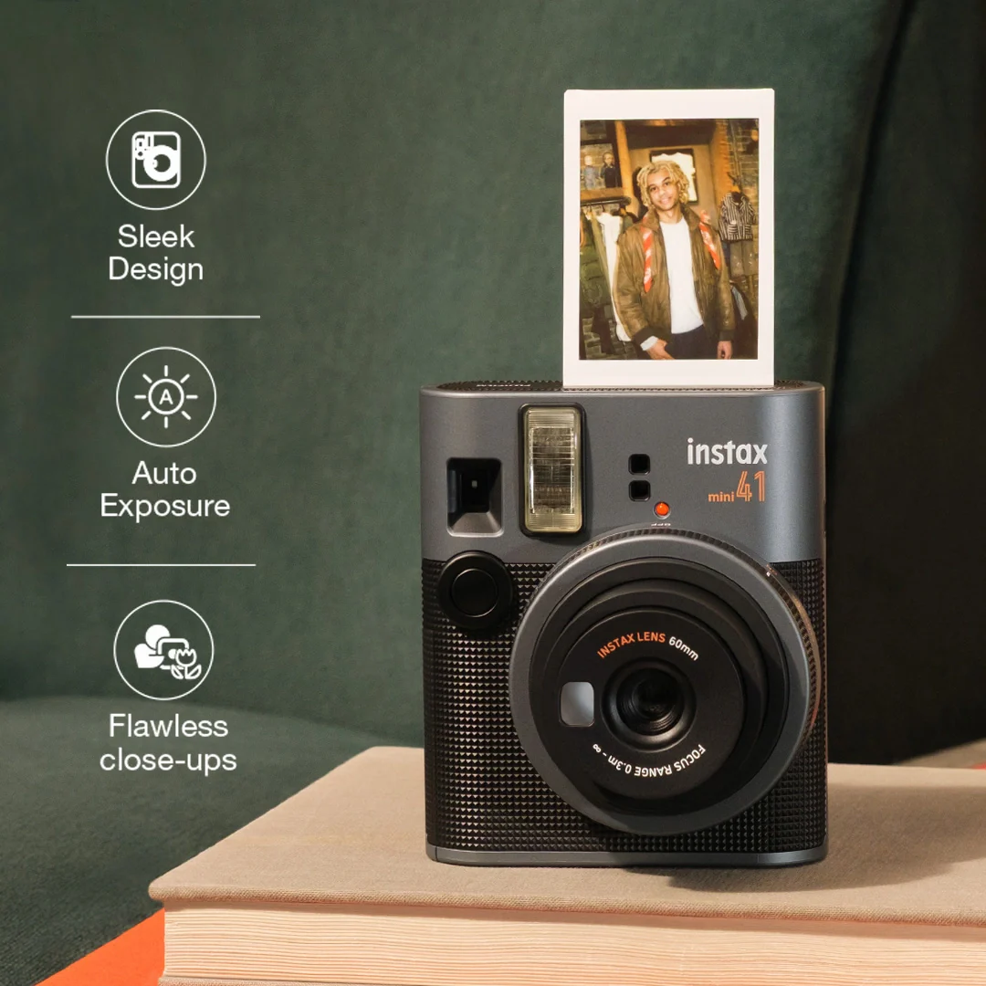 FUJIFILM INSTAX MINI 41 INSTANT CAMERA BLACK thumbnail 11