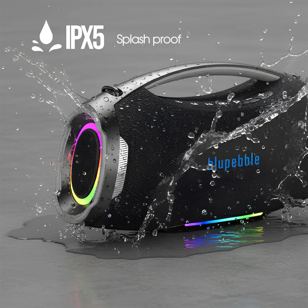 BLUPEBBLE THUNDERSTORM PORTABLE WIRELESS SPEAKER BLACK BP-TNDRSTRM-BK thumbnail 12