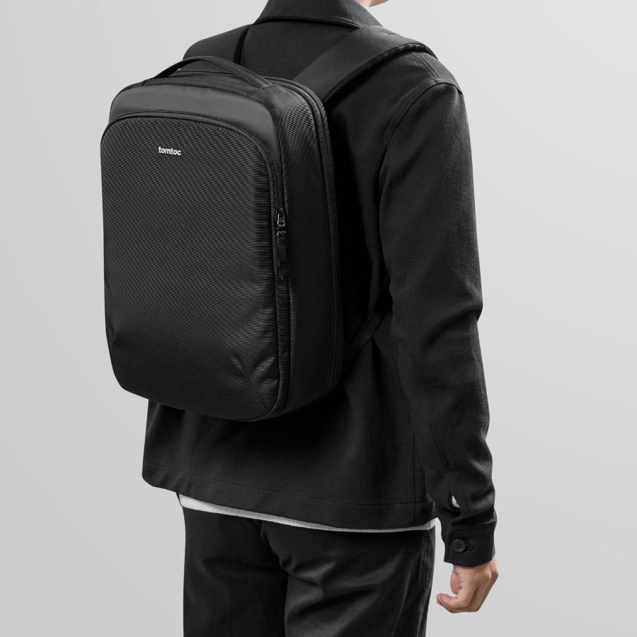 Tomtoc Explorer T60 16 Inch Laptop Backpack Black T60M1D1 | Durable, Spacious & Stylish thumbnail 14