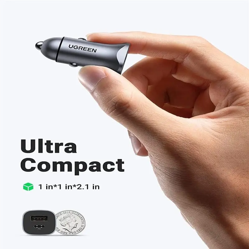 UGREEN 2 PORT FAST CAR CHARGER 30W 25845 thumbnail 8