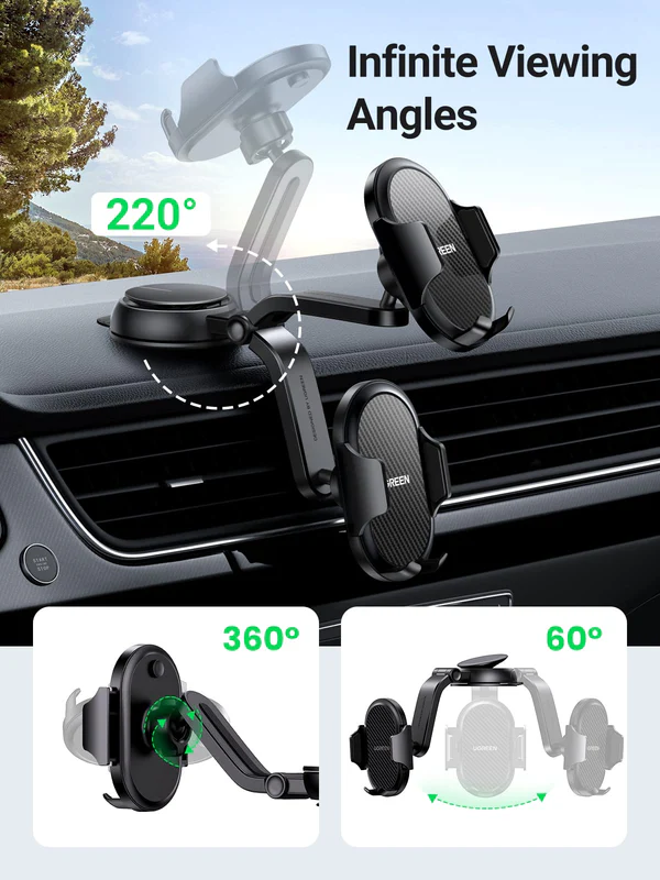 UGREEN WATERFALL-SHAPED SUCTION CUP PHONE MOUNT 20473 thumbnail 11