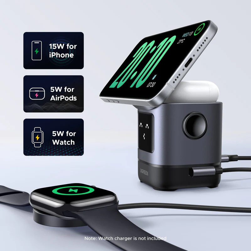 UGREEN UNO 2 IN 1 MAGNETIC WIRELESS CHARGING STATION 15W 45775 thumbnail 16