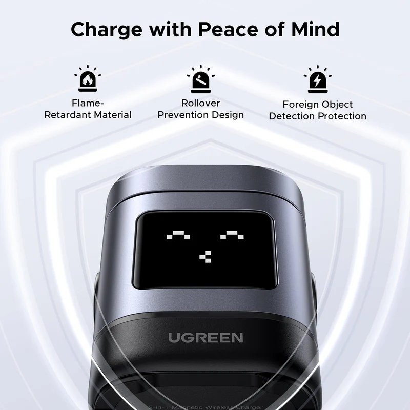 UGREEN UNO 2 IN 1 MAGNETIC WIRELESS CHARGING STATION 15W 45775 thumbnail 13