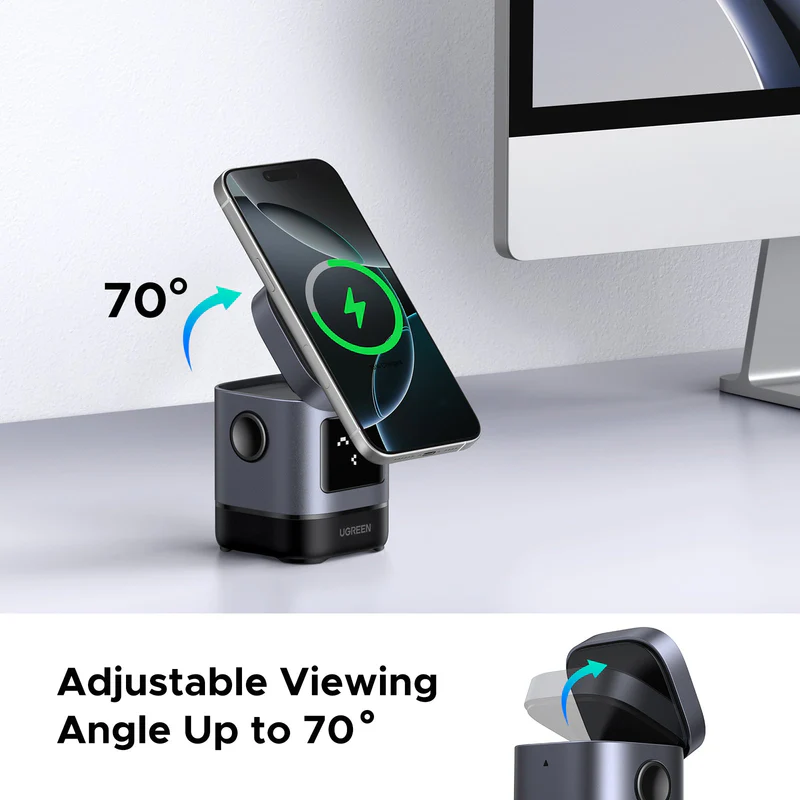 UGREEN UNO 2 IN 1 MAGNETIC WIRELESS CHARGING STATION 15W 45775 thumbnail 12