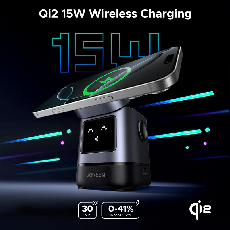 UGREEN UNO 2 IN 1 MAGNETIC WIRELESS CHARGING STATION 15W 45775 thumbnail 10