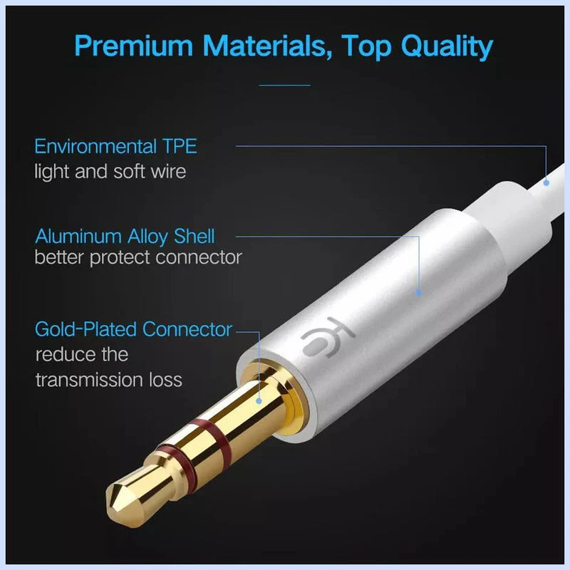 UGREEN 3.5MM FEMALE TO 2 MALE AUDIO CABLE ABS CASE WHITE 20897 thumbnail 7