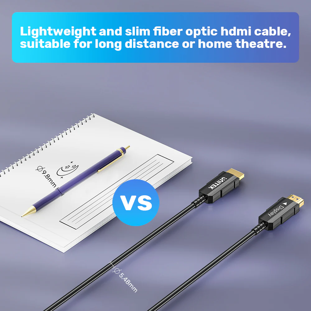 UNITEK 4K ULTRA HD 60HZ HDMI FIBER OPTIC CABLE 50M BLACK C11072BK thumbnail 18