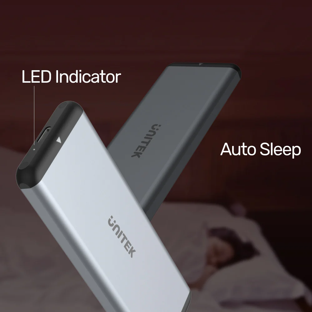 UNITEK USB-C TO M.2 SSD ENCLOSURE GRAY Y-3365 thumbnail 8