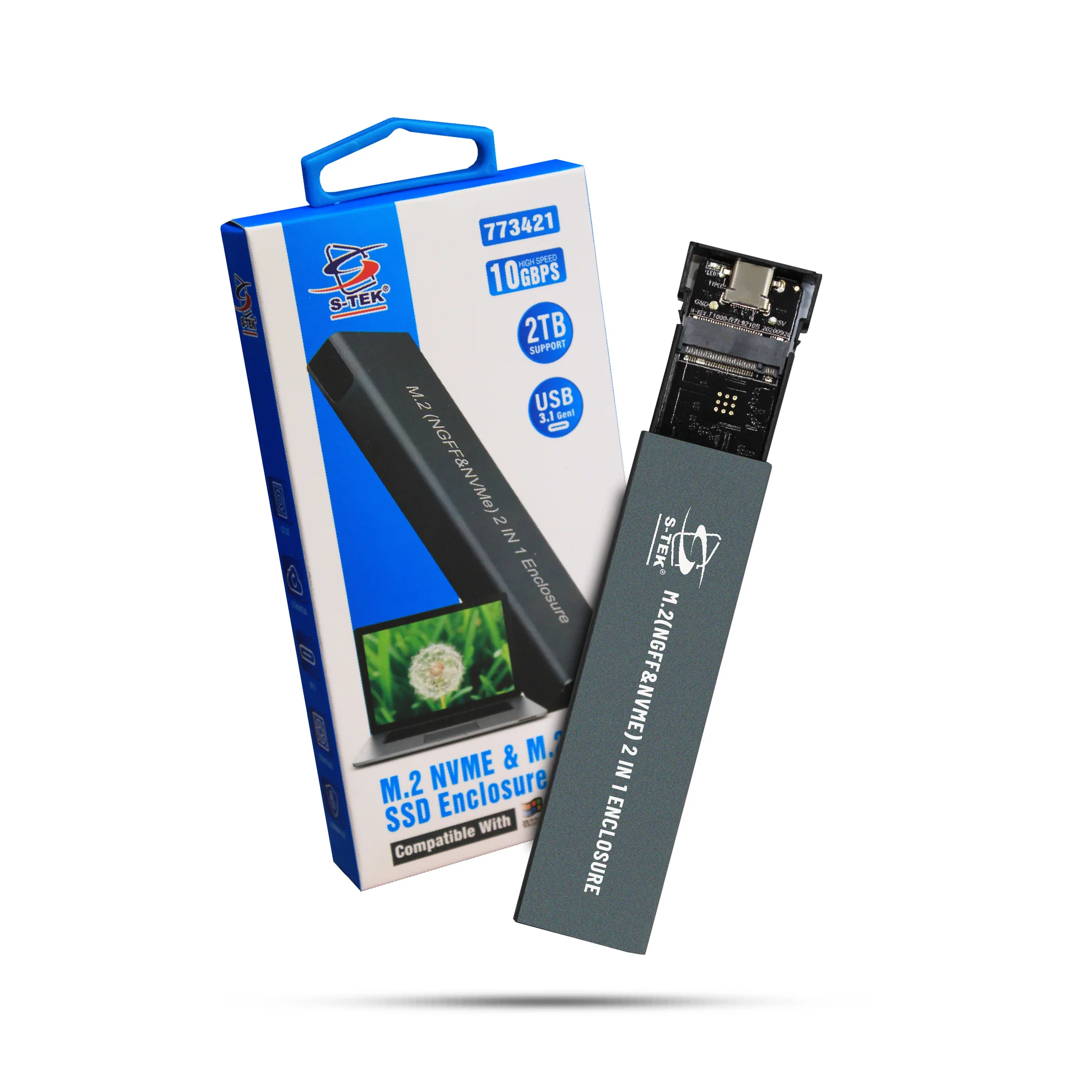 S-TEK M.2 NVME & M.2 NGFF SSD ENCLOSURE thumbnail 7
