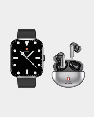 SWISS MILITARY ALPS 4 SMART WATCH BLACK WITH SWISS MILITARY VICTOR 3 BUDS thumbnail 9