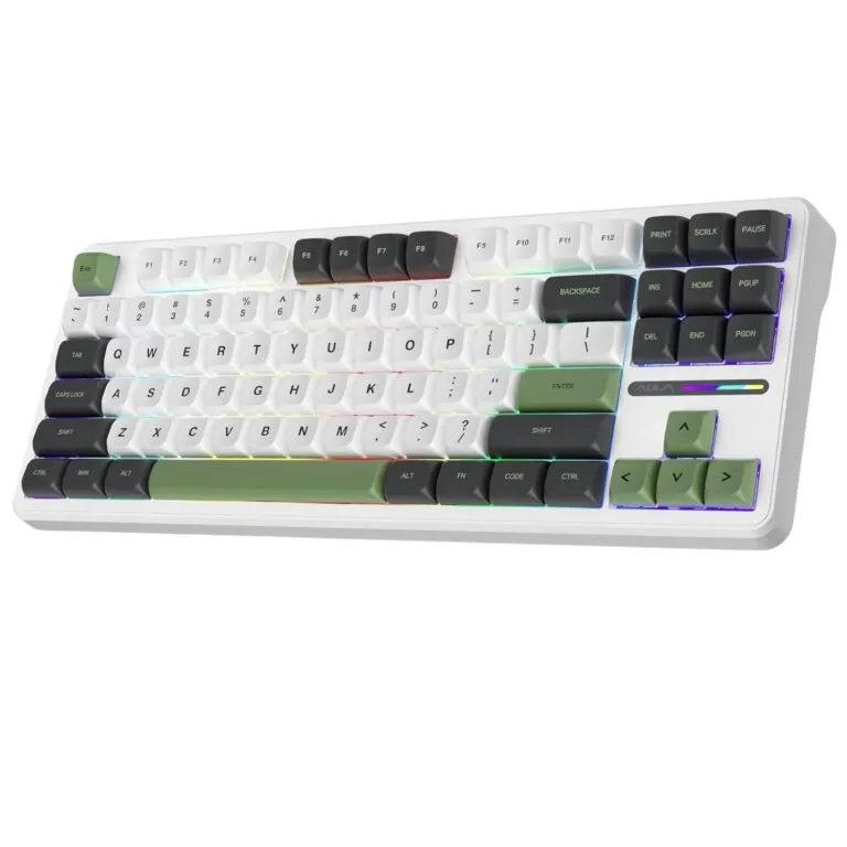 AULA F87 Pro Citrus Chill Mechanical Gaming Keyboard (87 Keys, 80%, RGB, Tri-Mode, Nimbus V3 Switch) - Compact Design with Vibrant Lighting thumbnail 15