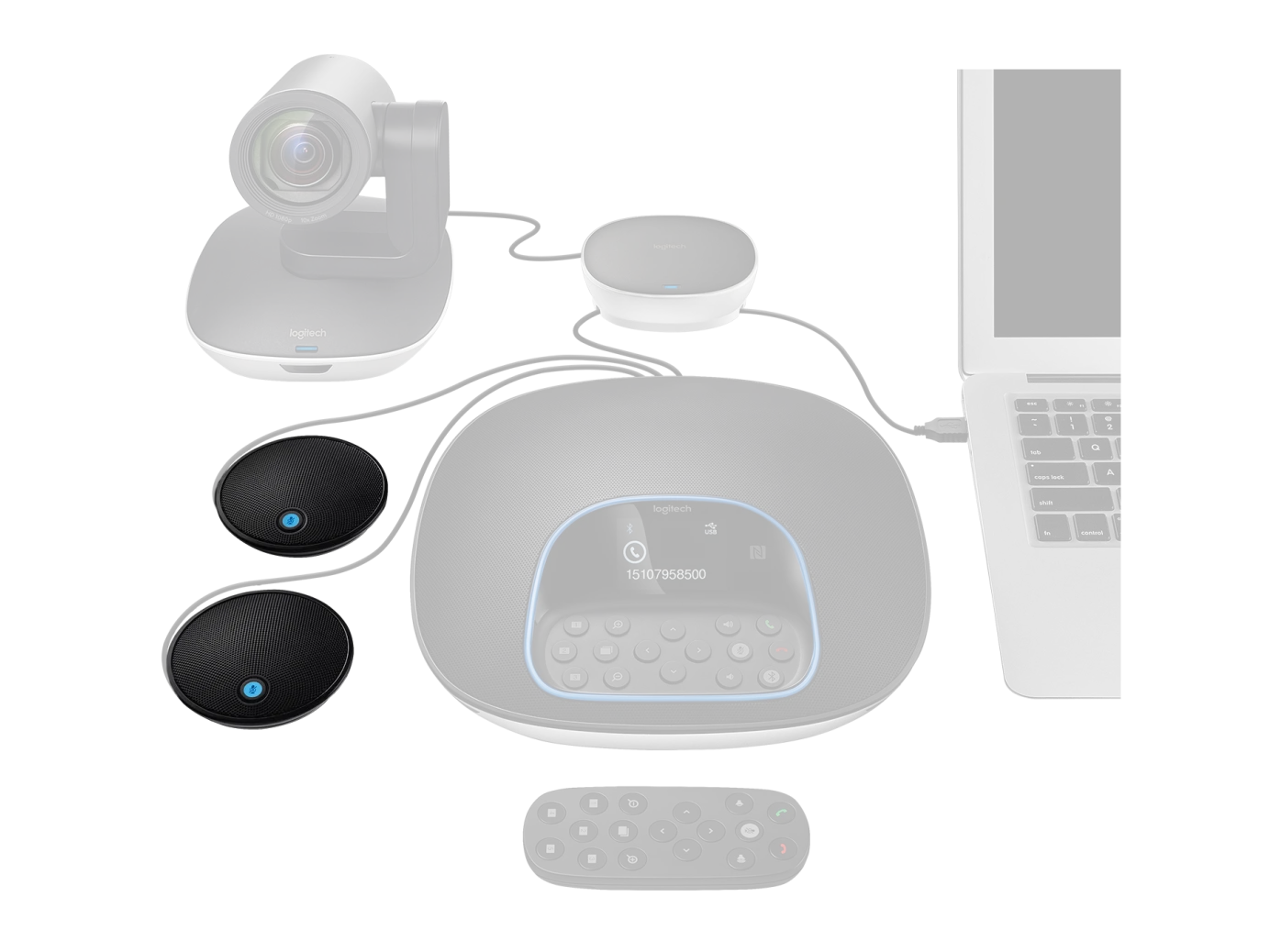 LOGITECH GROUP EXPANSION MICROPHONES FOR VIDEO AND AUDIO CONFERENCING 989-000171 thumbnail 3