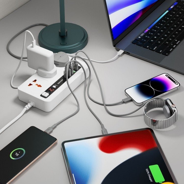 PORODO ULTIMATE HOME AND OFFICE KIT MULTI PORT POWER HUB 4USB A TO USB C thumbnail 5