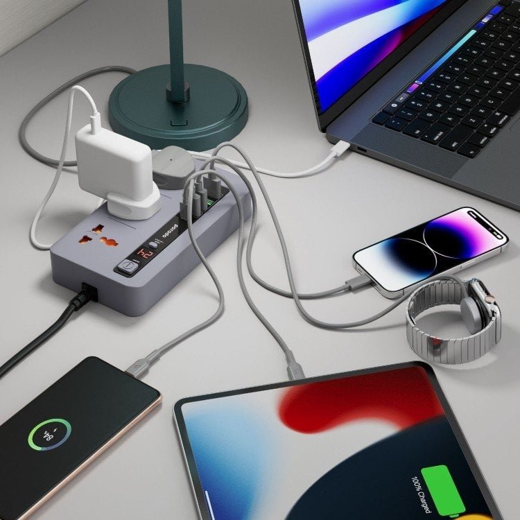 PORODO ULTIMATE HOME AND OFFICE KIT MULTI PORT POWER HUB 4USB A TO USB C thumbnail 4