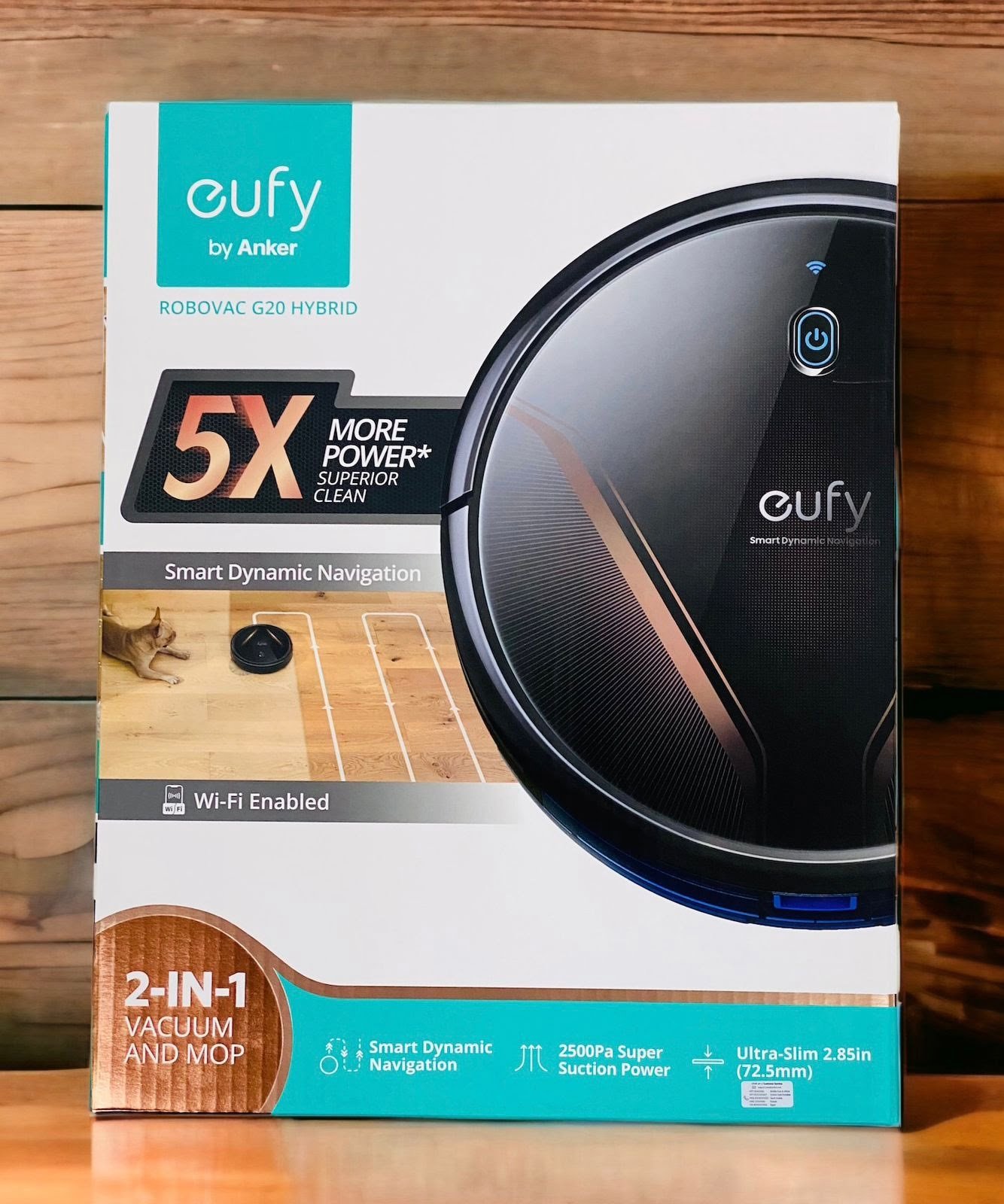 EUFY ROBOVAC G20 HYBRID 2 IN 1 VACUUM AND MOP CLEANER BLACK T2258K11 thumbnail 3