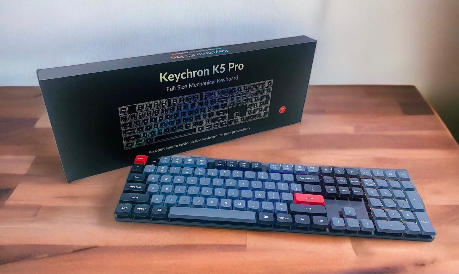KEYCHRON K5 PRO WIRELESS MECHANICAL KEYBOARD SWAPPABLE GARTERON RGB BACKLIGHT (RED/BROWN SWITCH) thumbnail 3