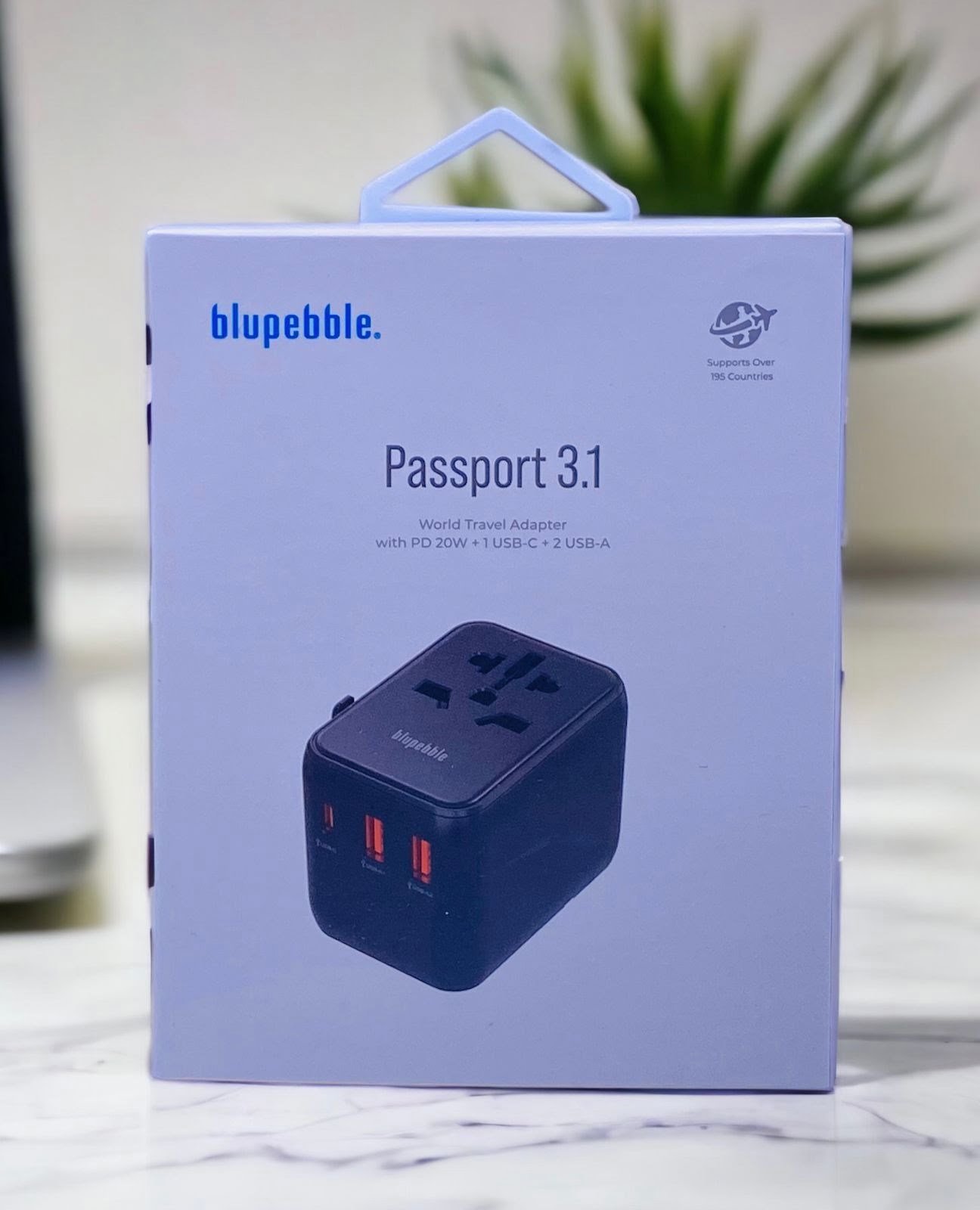 BLUPEBBLE PASSPORT 3.1 WORLD TRAVEL ADAPTER WITH PD 20W + 1 USB-C + 2USB-A thumbnail 14