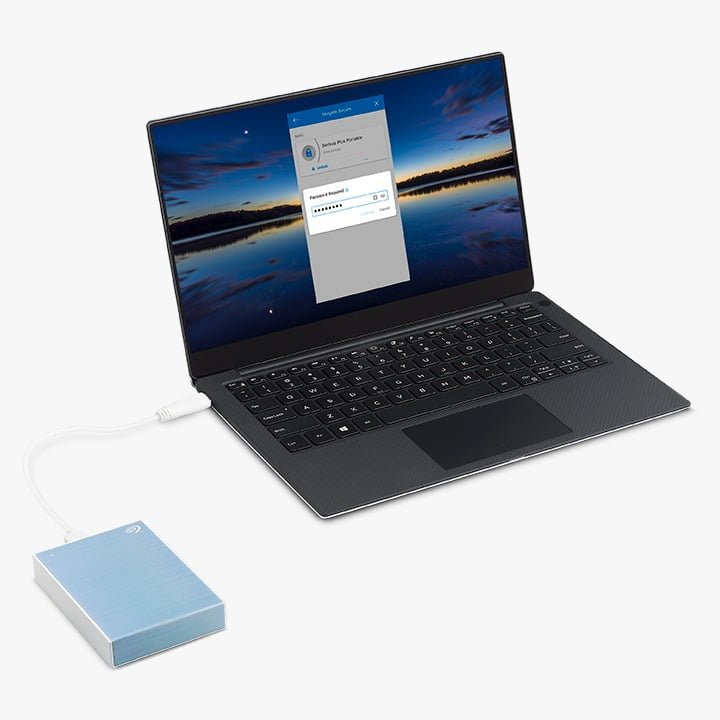 SEAGATE 1TB/2TB EXTERNAL ONE TOUCH PORTABLE HDD BLUE thumbnail 3