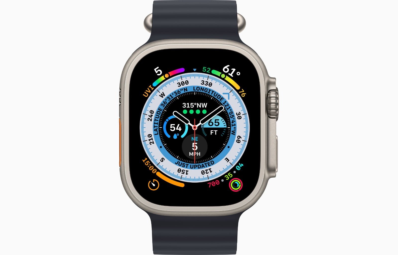 APPLE WATCH ULTRA 49MM TITANIUM CASE WITH MIDNIGHT OCEAN BAND thumbnail 5