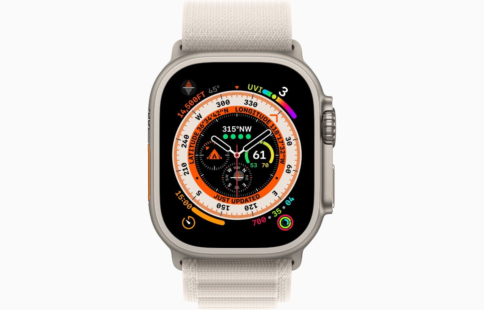 APPLE WATCH ULTRA 49MM TITANIUM CASE WITH STARLIGHT ALPINE LOOP thumbnail 4