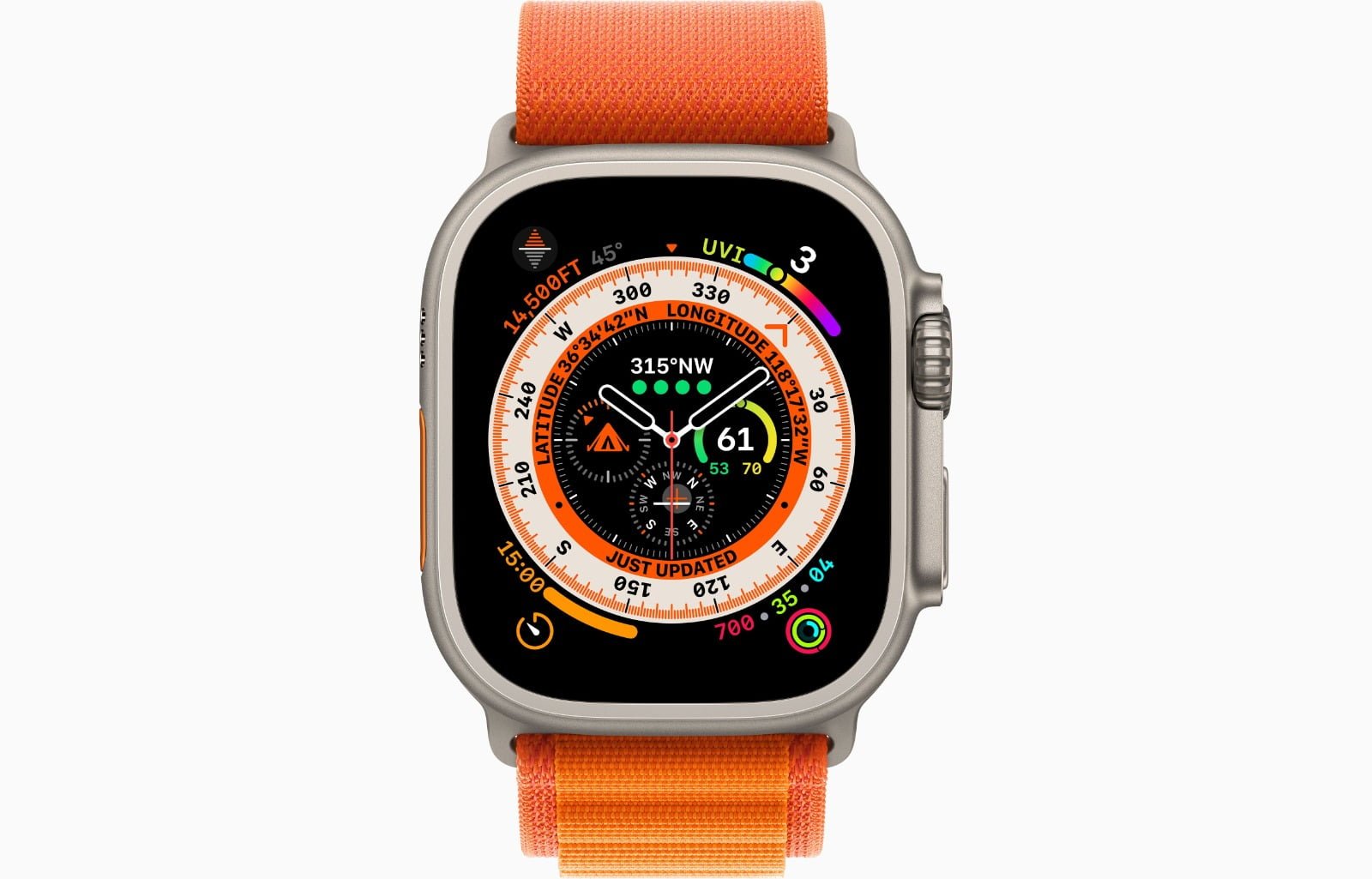 APPLE WATCH ULTRA GPS+CELLULAR 49MM TITANIUM CASE WITH ORANGE ALPINE LOOP thumbnail 4