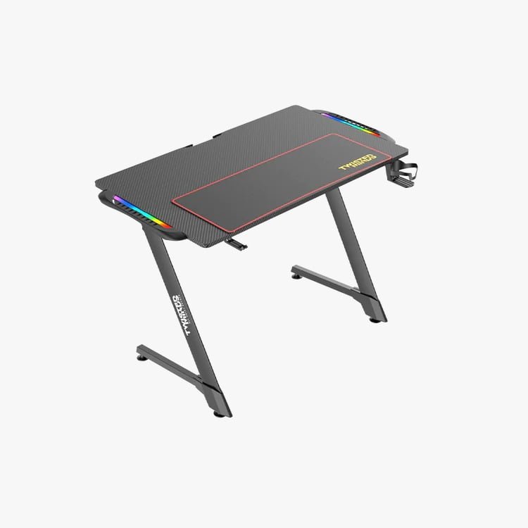 TWISTED MINDS Z SHAPED GAMING DESK CARBON FIBER TEXTURE RGB TM-Z-1060-RGB thumbnail 7
