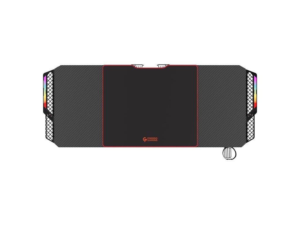 PORODO GAMING E-SPORTS GAMING DESK BLACK PDX513-BK thumbnail 3