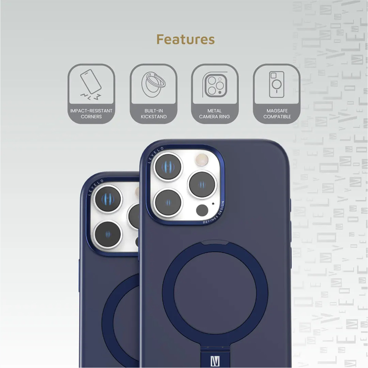 LEVELO IPHONE 16 PRO MAX IRIS PRO MAGSAFE LIQUID SILICONE CASE BLUE LVLIPSC16PMBL thumbnail 8