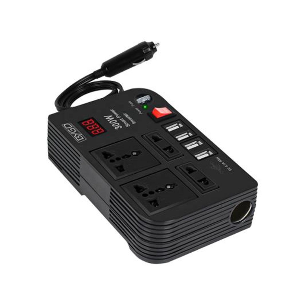 BYGD CAR POWER INVERTER 2 SOCKET 300W E8982 thumbnail 4