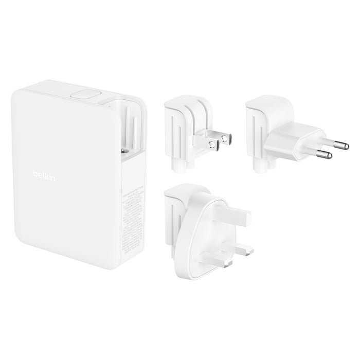 BELKIN BOOST CHARGE PRO 140W 4 PORT GAN WALL CHARGER WHITE WCH014BTWH thumbnail 3