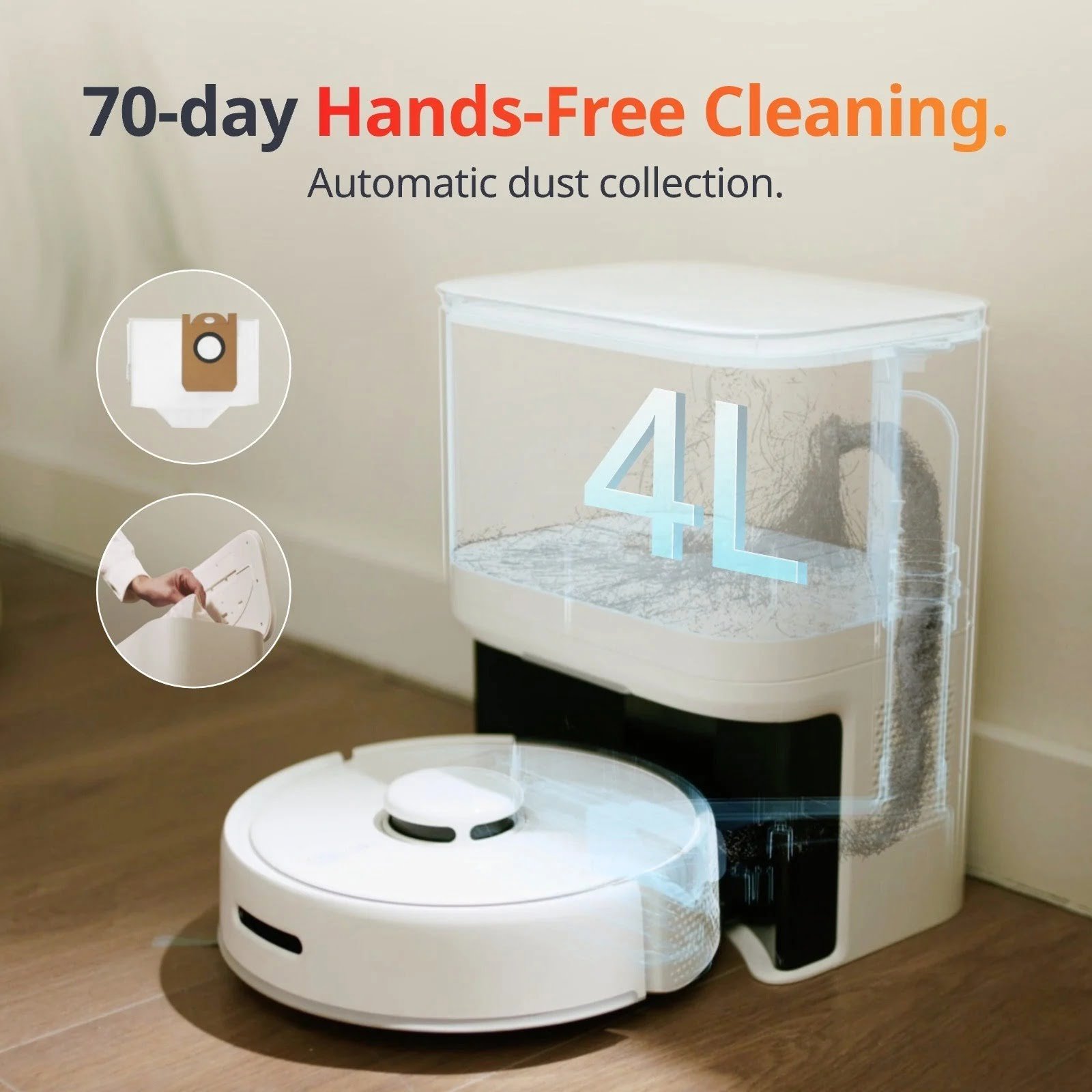 SWITCHBOT K10 PLUS MINI VACUUM CLEANER WITH VACUUM AND MOP FUNCTION W3011020 thumbnail 8