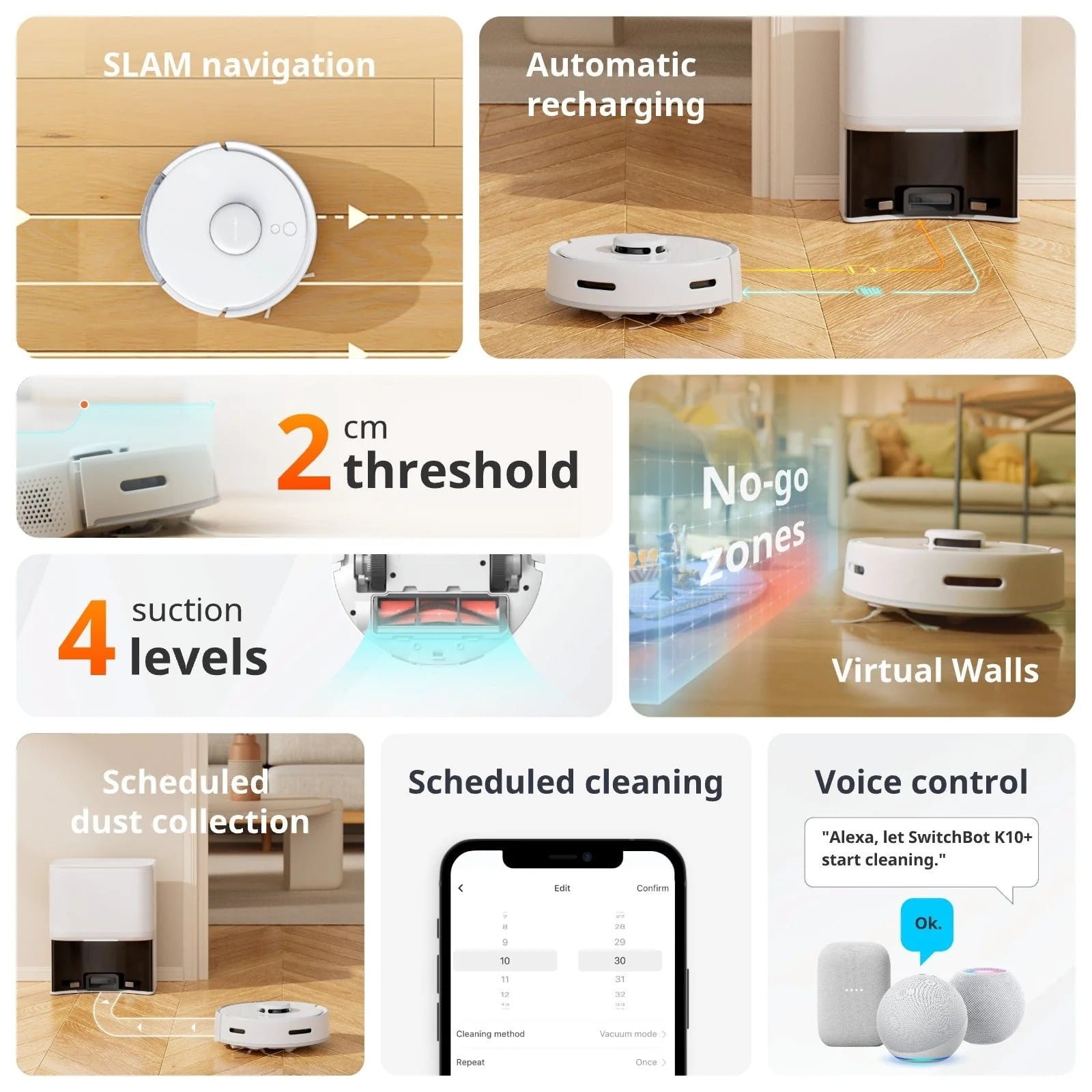 SWITCHBOT K10 PLUS MINI VACUUM CLEANER WITH VACUUM AND MOP FUNCTION W3011020 thumbnail 11