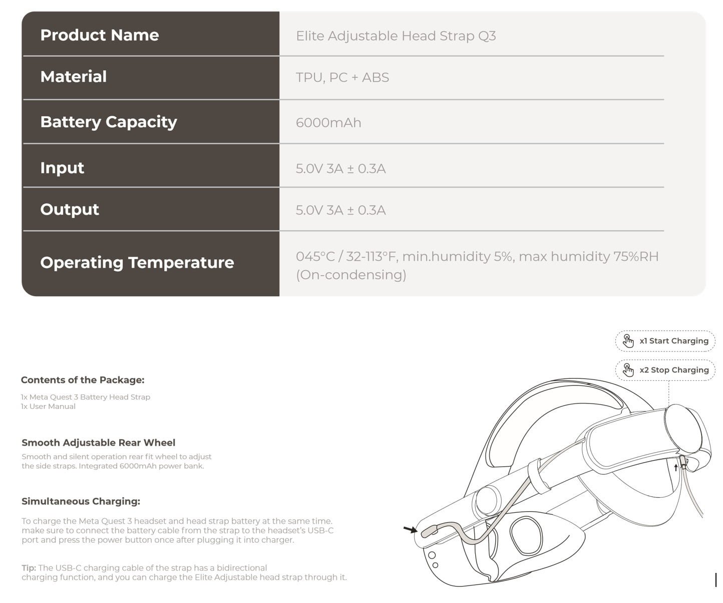 BLUPEBBLE ELITE ADJUSTABLE HEAD STRAP Q3 FOR META QUEST 3 WHITE BP-VRQ3HSTRAP-WH thumbnail 12