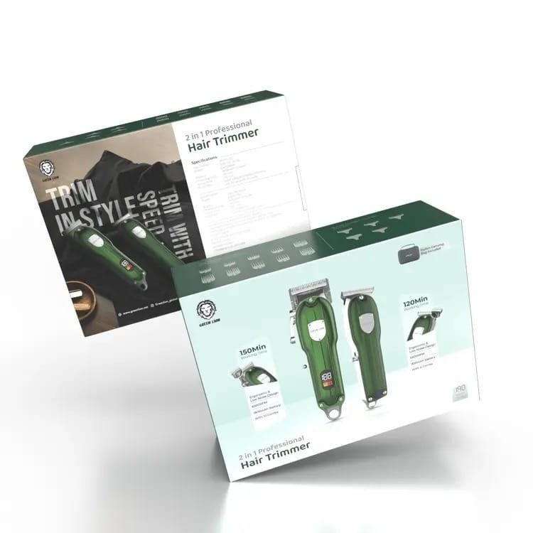 GREEN LION 2 IN 1 PROFESSIONAL HAIR TRIMMER DARK GREEN GN2IN1PROHTDGN thumbnail 5