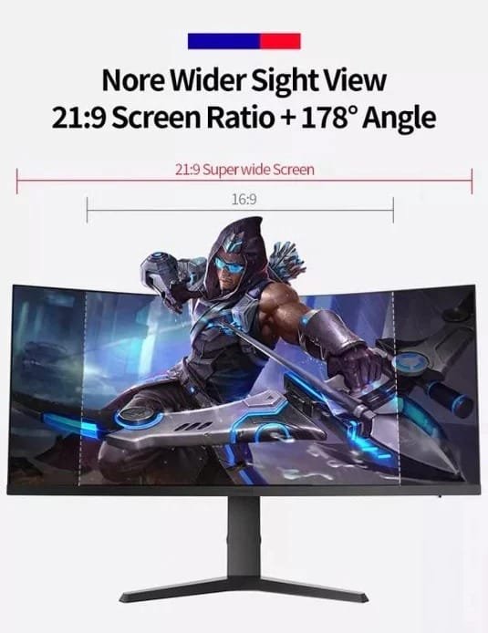 KOORUI 34-INCH WQHD 3840 X 1440 165HZ CURVED GAMING MONITOR 34E6UC thumbnail 4