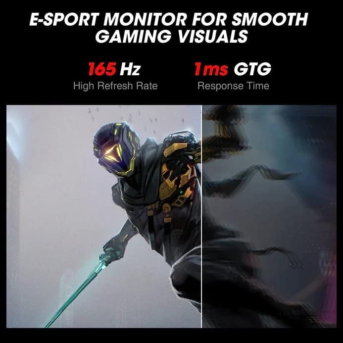 KOORUI 24 INCH IPS FULL HD 1920 X 1080 165HZ GAMING MONITOR 24E thumbnail 13