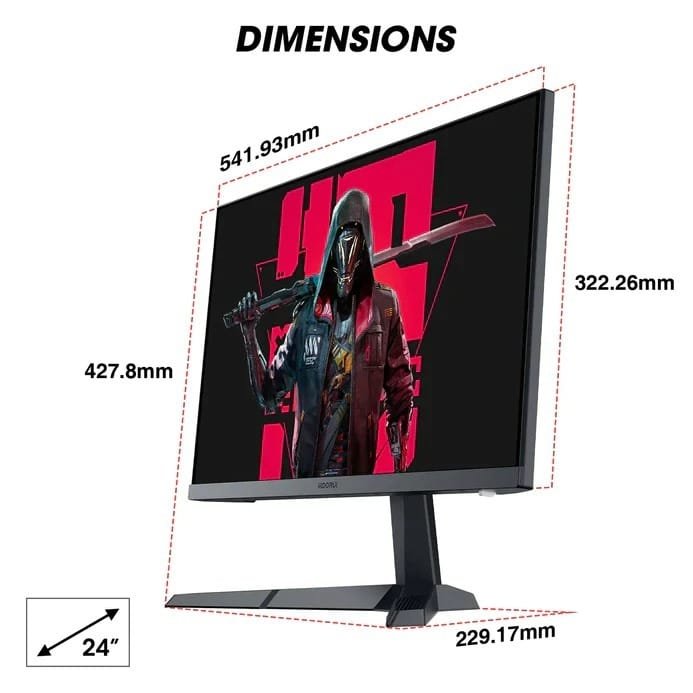 KOORUI 24 INCH IPS FULL HD 1920 X 1080 165HZ GAMING MONITOR 24E thumbnail 10
